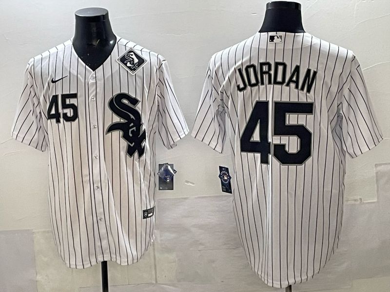 Men Chicago White Sox #45 Jordan white Nike MLB 2025 jersey 015